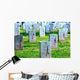 American Flags Placed Front Wall Decal