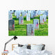 American Flags Placed Front Wall Decal