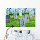 American Flags Placed Front Wall Decal