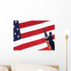 Airman Posts American Flag Wall Decal