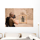 Soldier Fires Three round Wall Decal