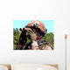 Soldier Scans Area for Wall Decal