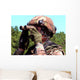 Soldier Scans Area for Wall Decal