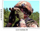 Soldier Scans Area for Wall Decal