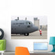 Santa Arrives C-130 Hercules Wall Decal