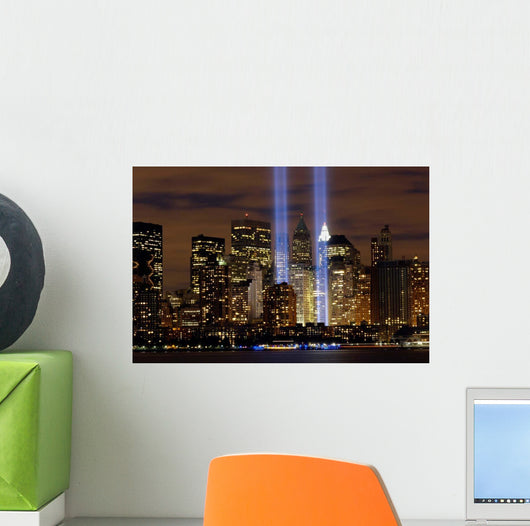 Tribute Light Memorial Wall Decal