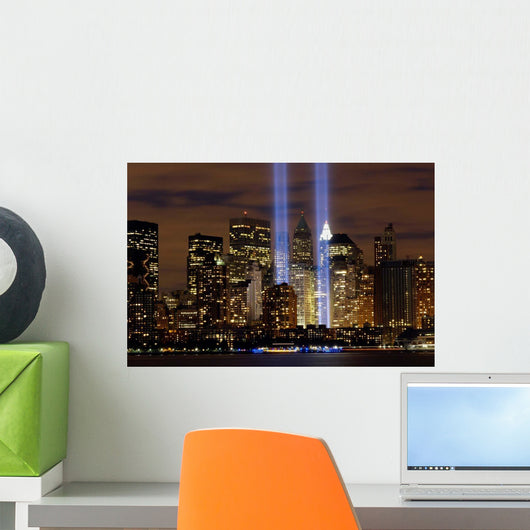 Tribute Light Memorial Wall Decal