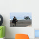 Pilot Walks across Flight Wall Decal