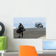 Pilot Walks across Flight Wall Decal