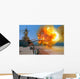 Battleship Uss Wisconsin Fires Wall Decal Design 2