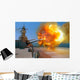 Battleship Uss Wisconsin Fires Wall Decal Design 2