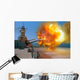 Battleship Uss Wisconsin Fires Wall Decal Design 2