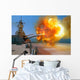 Battleship Uss Wisconsin Fires Wall Decal Design 2