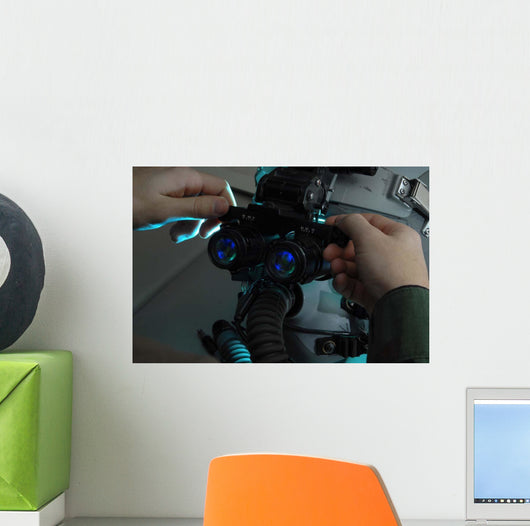 Airman Adjusts Eyespan Pair Wall Decal
