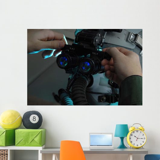 Airman Adjusts Eyespan Pair Wall Decal