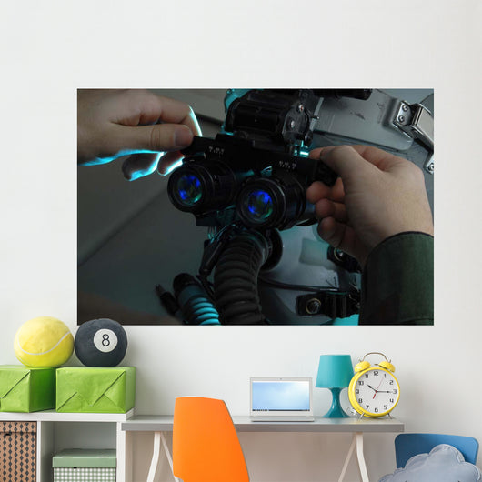 Airman Adjusts Eyespan Pair Wall Decal