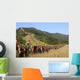 Marines Hike Their Way Wall Decal