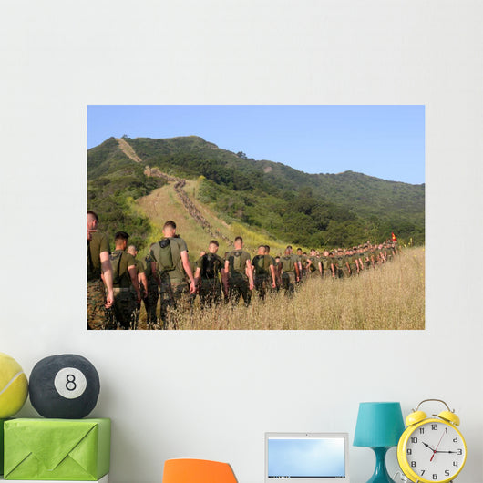 Marines Hike Their Way Wall Decal