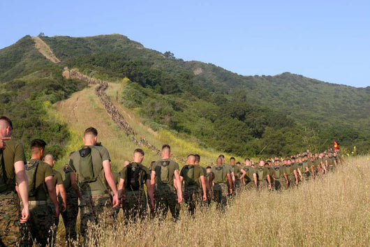 Marines Hike Their Way Wall Decal