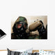 Marine Drinks Water from Wall Decal
