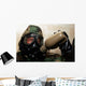 Marine Drinks Water from Wall Decal