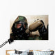 Marine Drinks Water from Wall Decal