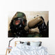 Marine Drinks Water from Wall Decal