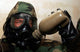 Marine Drinks Water from Wall Decal