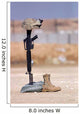 Boots Rifle Dog Tags Wall Decal