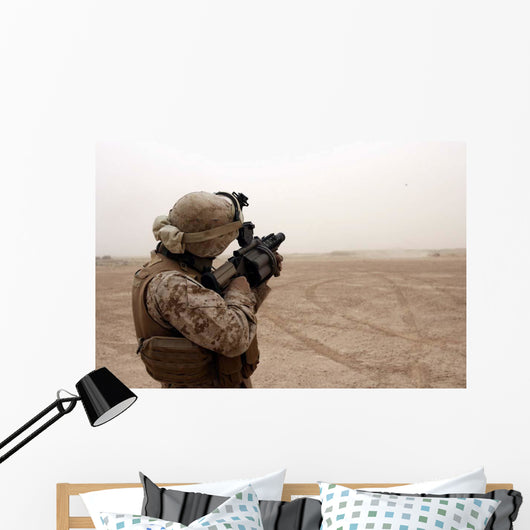 Marine Fires M-32 Multiple Wall Decal
