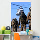 Personnel Walk toward Ch-46e Wall Decal