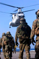 Personnel Walk toward Ch-46e Wall Decal