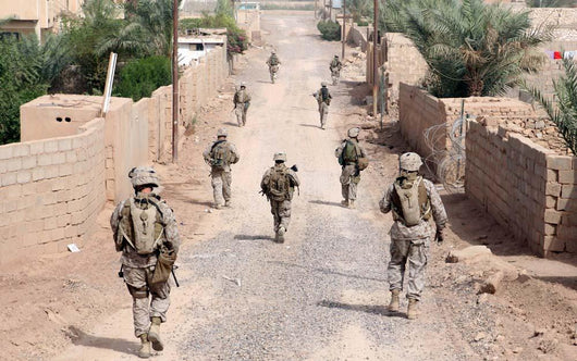 Marines Patrol Streets Iraq Wall Decal