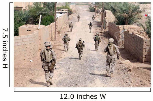 Marines Patrol Streets Iraq Wall Decal