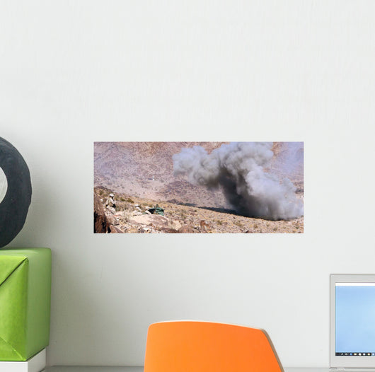 Marines Perched atop Machine Wall Decal