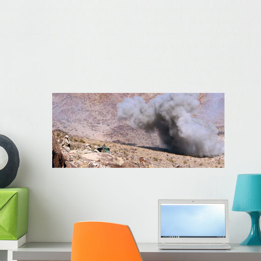 Marines Perched atop Machine Wall Decal