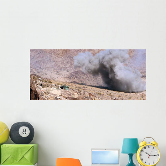 Marines Perched atop Machine Wall Decal