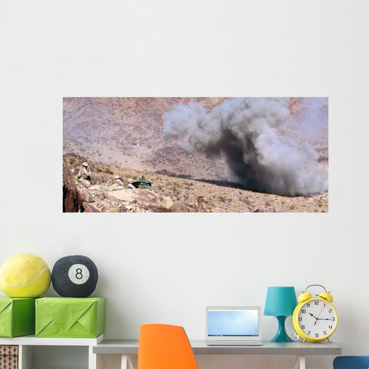 Marines Perched atop Machine Wall Decal