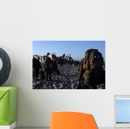 Marines and Sailors Load Wall Decal