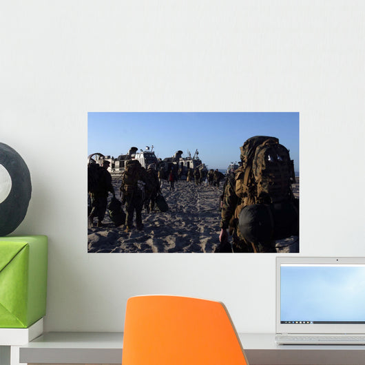 Marines and Sailors Load Wall Decal