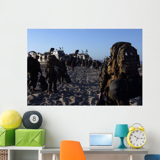Marines and Sailors Load Wall Decal