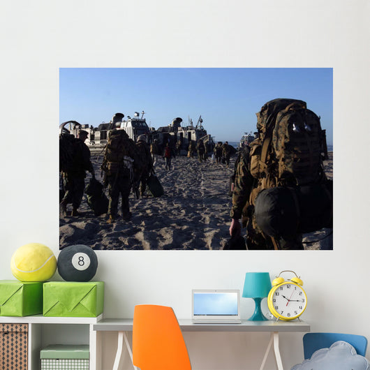 Marines and Sailors Load Wall Decal