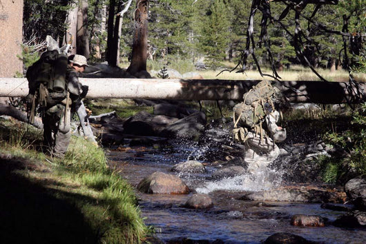 Marines Splash across Stream Wall Decal