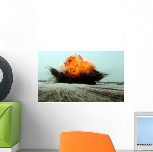Explosion Erupts from Detonation Wall Decal
