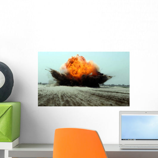 Explosion Erupts from Detonation Wall Decal