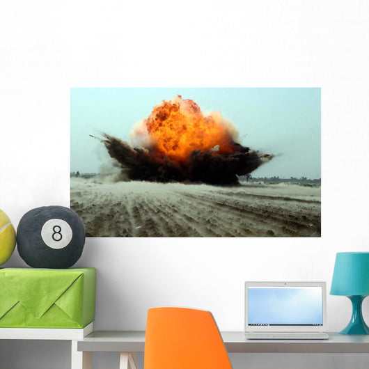 Explosion Erupts from Detonation Wall Decal
