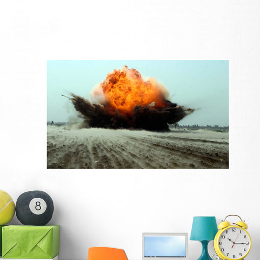 Explosion Erupts from Detonation Wall Decal