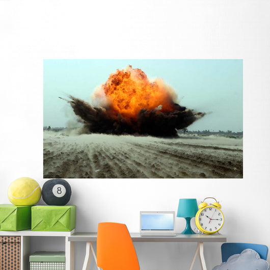 Explosion Erupts from Detonation Wall Decal