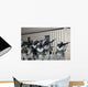 Marines Raise Their Weapons Wall Decal
