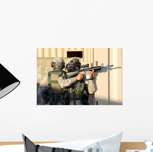 Infantry Scout Aims His Wall Decal